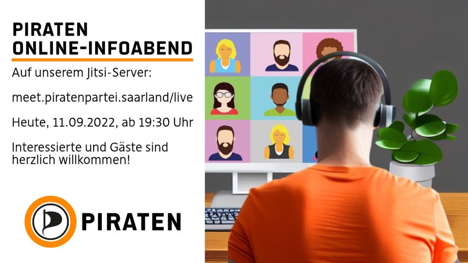 11ter jeden Monat: Piraten Online-Infoabend